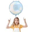 dekoracja na baby shower boy balon foliowy witaj w domu niebieski jasny 18 rnd