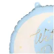 dekoracja na baby shower boy balon foliowy witaj w domu niebieski jasny 18 rnd