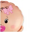 dekoracja na baby shower dla dziewczynki balon foliowy bobas dziewczynka flexmetal 14 shp