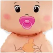 dekoracja na baby shower dla dziewczynki balon foliowy bobas dziewczynka flexmetal 14 shp