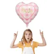 dekoracja na baby shower girl balon foliowy baby serce rozowy jasny 18 hrt