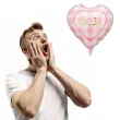 dekoracja na baby shower girl balon foliowy baby serce rozowy jasny 18 hrt