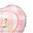dekoracja na baby shower girl balon foliowy baby serce rozowy jasny 18 hrt