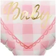 dekoracja na baby shower girl balon foliowy baby serce rozowy jasny 18 hrt