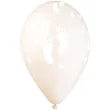 dekoracja na baby shower girl boy chrzest balony stopki kremowe 13 50 szt