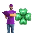 dekoracja na bal maturalny studniowke sw patryka balon foliowy koniczynka zielony 14 shp