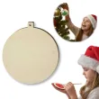 dekoracja na boze narodzenie drewniana zawieszka bombka decoupage diy do ozdobienia 70x77 mm