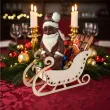 dekoracja na boze narodzenie sanie mikolaja na slodycze 24 cm