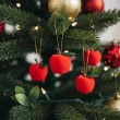 dekoracja na boze narodzenie swieta ozdoba choinkowa rajskie jabluszka zawieszki 12 szt
