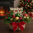 dekoracja na boze narodzenie swieta scrapki drewniane napis wesolych swiat decoupage 10 cm