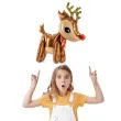 dekoracja na boze narodzenie swieta stojacy balon foliowy renifer rudolf 24 shp