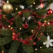 dekoracja na boze narodznie swieta lancuch na choinke gwiazdki czerwony