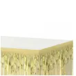 dekoracja na brzeg stolu fredzle zloty jasny godan 80 x 300 cm