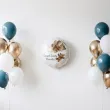 dekoracja na chrzest swiety chlopca dziewczynki personalizowany balon foliowy bezowy mis 18 rnd