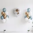 dekoracja na chrzest swiety chlopca dziewczynki personalizowany balon foliowy bezowy mis 18 rnd