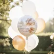 dekoracja na chrzest swiety chlopca dziewczynki personalizowany balon foliowy bezowy mis 18 rnd