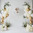 dekoracja na chrzest swiety chlopca dziewczynki personalizowany balon foliowy bezowy mis 18 rnd