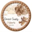 dekoracja na chrzest swiety chlopca dziewczynki personalizowany oplatek na tort bezowy mis 1 8