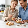 dekoracja na chrzest swiety chlopca dziewczynki pikery na muffinki bezowy mis szpilki x6