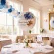 dekoracja na chrzest swiety chlopca personalizowany balon foliowy niebieski mis 18 rnd