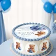dekoracja na chrzest swiety chlopca personalizowany oplatek na tort niebieski mis 1 8