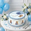 dekoracja na chrzest swiety chlopca personalizowany oplatek na tort niebieski mis 1 8