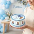 dekoracja na chrzest swiety chlopca personalizowany oplatek na tort niebieski mis 1 8