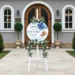 dekoracja na chrzest swiety chlopca tablica powitalna niebieski mis personalizacja 39 5 cm