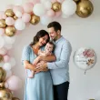 dekoracja na chrzest swiety dziewczynki personalizowany balon foliowy rozowy mis 18 rnd