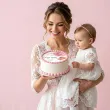dekoracja na chrzest swiety dziewczynki personalizowany oplatek na tort rozowy mis 1 8