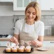 dekoracja na chrzest swiety dziewczynki pikery na muffinki rozowy mis szpilki na babeczki 6 szt