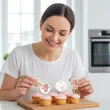dekoracja na chrzest swiety dziewczynki pikery na muffinki rozowy mis szpilki na babeczki 6 szt