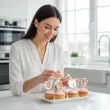 dekoracja na chrzest swiety dziewczynki pikery na muffinki rozowy mis szpilki na babeczki 6 szt