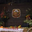 dekoracja na dozynki festyn wiejski festiwal zakonczenie zniw ozdoba na okno drzwi bocian