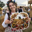 dekoracja na dozynki festyn wiejski festiwal zakonczenie zniw ozdoba na okno drzwi bocian
