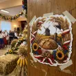 dekoracja na dozynki festyn wiejski festiwal zakonczenie zniw ozdoba na okno drzwi bocian