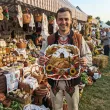 dekoracja na dozynki festyn wiejski festiwal zakonczenie zniw ozdoba na okno drzwi bocian