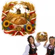 dekoracja na dozynki festyn wiejski festiwal zakonczenie zniw ozdoba na okno drzwi bocian