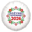 dekoracja na dozynki gminne 2026 balon foliowy kwiaty ludowe ozdoba do girlandy 18 rnd