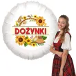 dekoracja na dozynki gminne balon foliowy dozynki sloneczniki ozdoba do girlandy 18 rnd