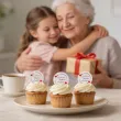dekoracja na dzien babci i dziadka personalizowany oplatek na muffinki tartaletki kochani 6 szt