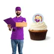 dekoracja na dzien dziadka urodziny oplatek na muffinki tartaletki super dziadek 6 szt