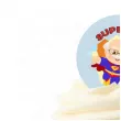 dekoracja na dzien dziadka urodziny oplatek na muffinki tartaletki super dziadek 6 szt