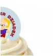 dekoracja na dzien dziadka urodziny oplatek na muffinki tartaletki super dziadek 6 szt