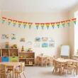 dekoracja na dzien dziecka baner flagi teczowa girlanda diy 4 m