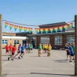 dekoracja na dzien dziecka baner flagi teczowa girlanda diy 4 m