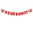 dekoracja na dzien kobiet 8 marca baner girlanda papierowa azurowe roze do szkoly pracy 2 m