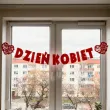 dekoracja na dzien kobiet 8 marca baner girlanda papierowa azurowe roze do szkoly pracy 2 m