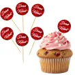 dekoracja na dzien kobiet 8 marca pikery na muffinki roze czerwone do pracy klasy 6 szt