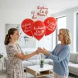dekoracja na dzien matki 26 maja balony lateksowe kocham cie mamo bialo czerwone 12 5 szt